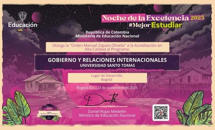✨ Con orgullo celebramos la Acreditación en Alta Calidad del programa de Gobierno y Relaciones I-1