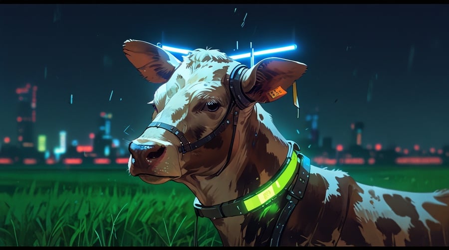Leonardo_Anime_XL_A_foreground_from_a_cow_with_a_small_futile_1